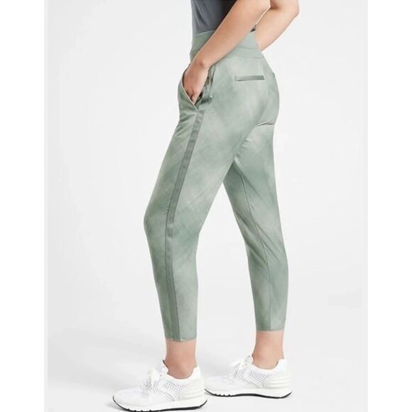 Athleta Nolita Slim Tapered Printed Crop Pant Plus Size 18 Green NWOT - Picture 4 of 6